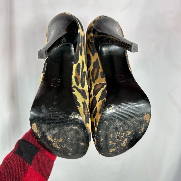 Jessica Simpson amandax leopard print peep toe heels size 8 - Picture 5 of 8